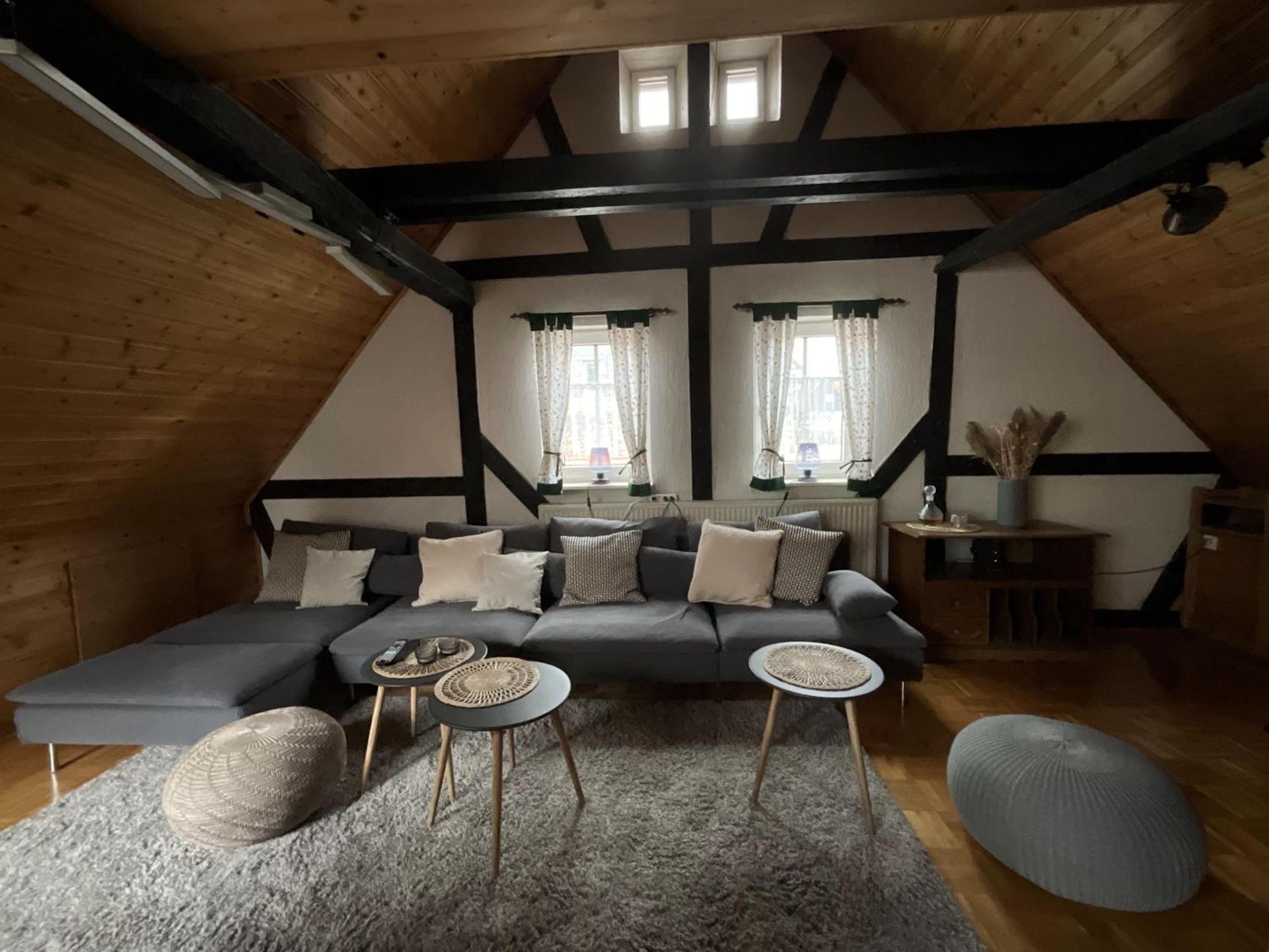 Urig, Gemuetliches Fachwerkhaus Villa Korbach Luaran gambar